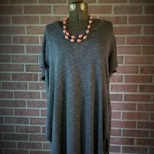 Summer Sweater Tunic Green Black Heather XL EUC